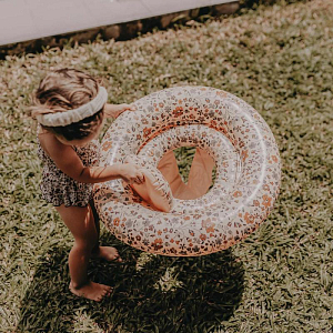 Круг надувной со спинкой Mrs. Ertha "Baby Magic Garden", таинственный сад, 60 см